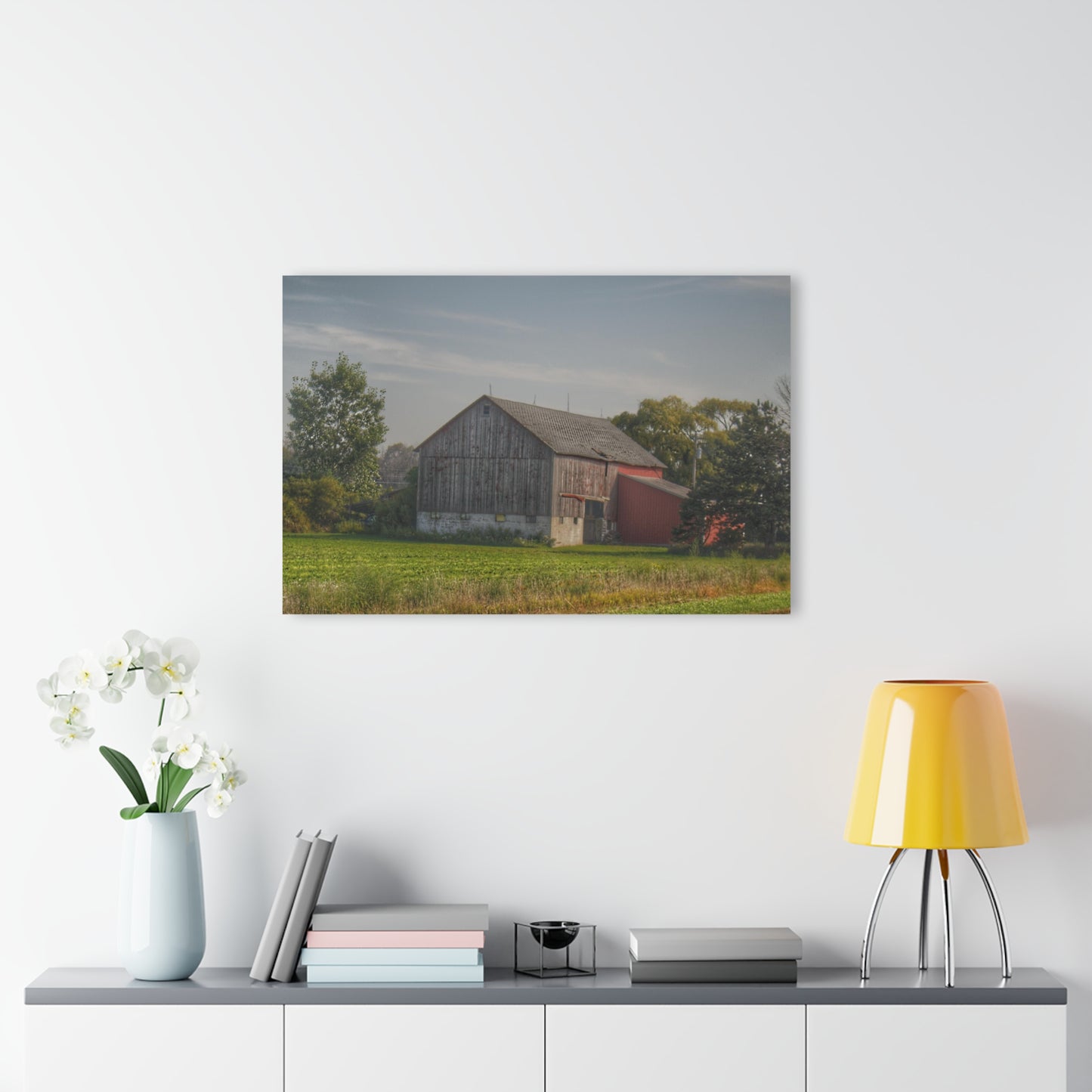 Barn Boutique Modern Farmhouse Acrylic Wall Print| Pigeon Grey Saltbox