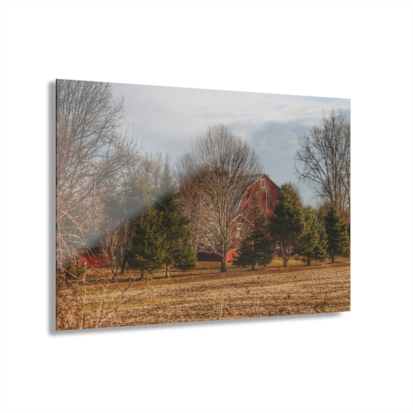 U R There Photography Irish Road Hidden Red Rustic Farmhouse Acrylic Wall Print