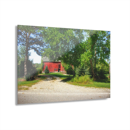U R There Photography Caro Hidden Red Rustic Farmhouse Acrylic Wall Print