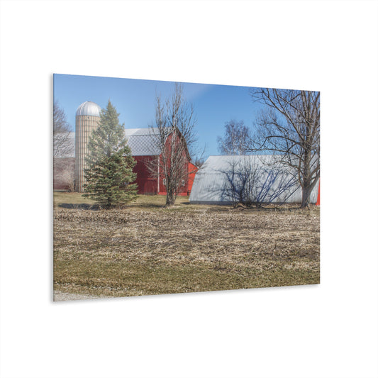 U R There Photography German Road Reds Rustic Farmhouse Acrylic Wall Print