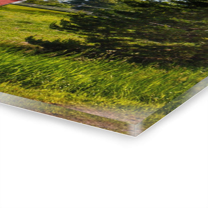 U R There Photography Hegal Road Red Rustic Farmhouse Acrylic Wall Print