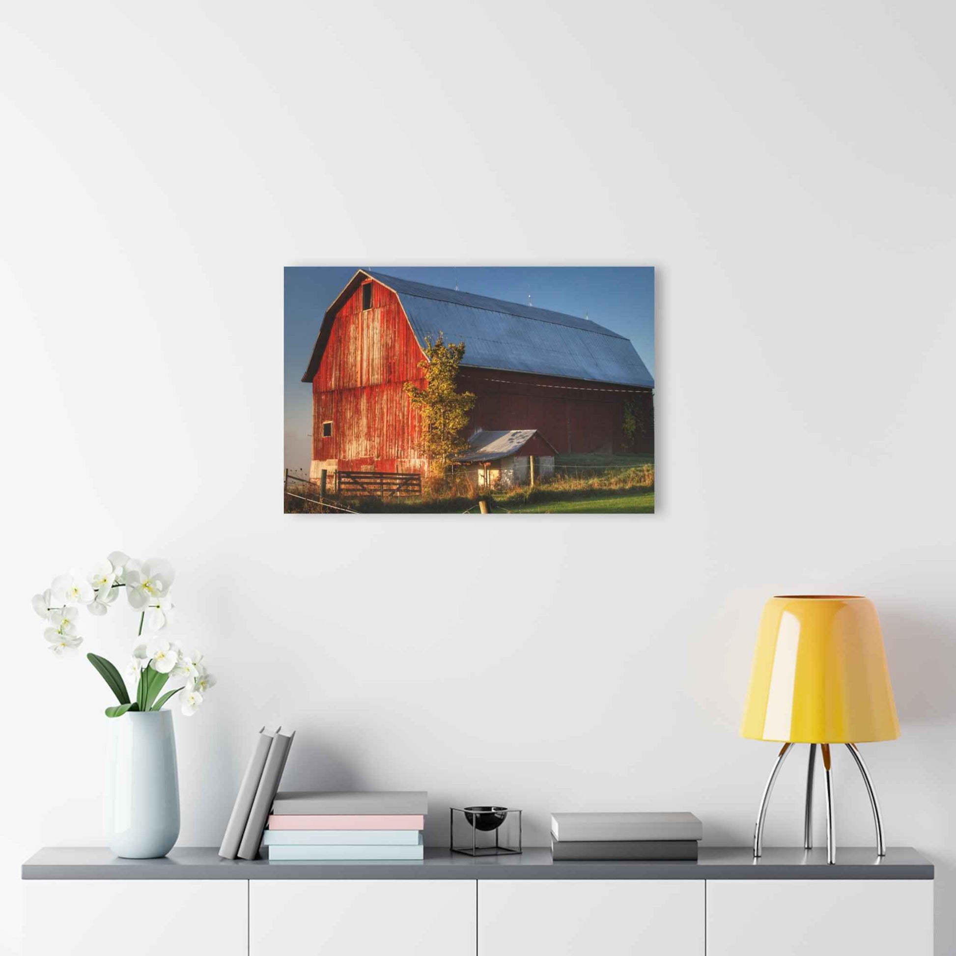 U R There Photography Columbiaville Red III Rustic Farmhouse Acrylic Wall Print