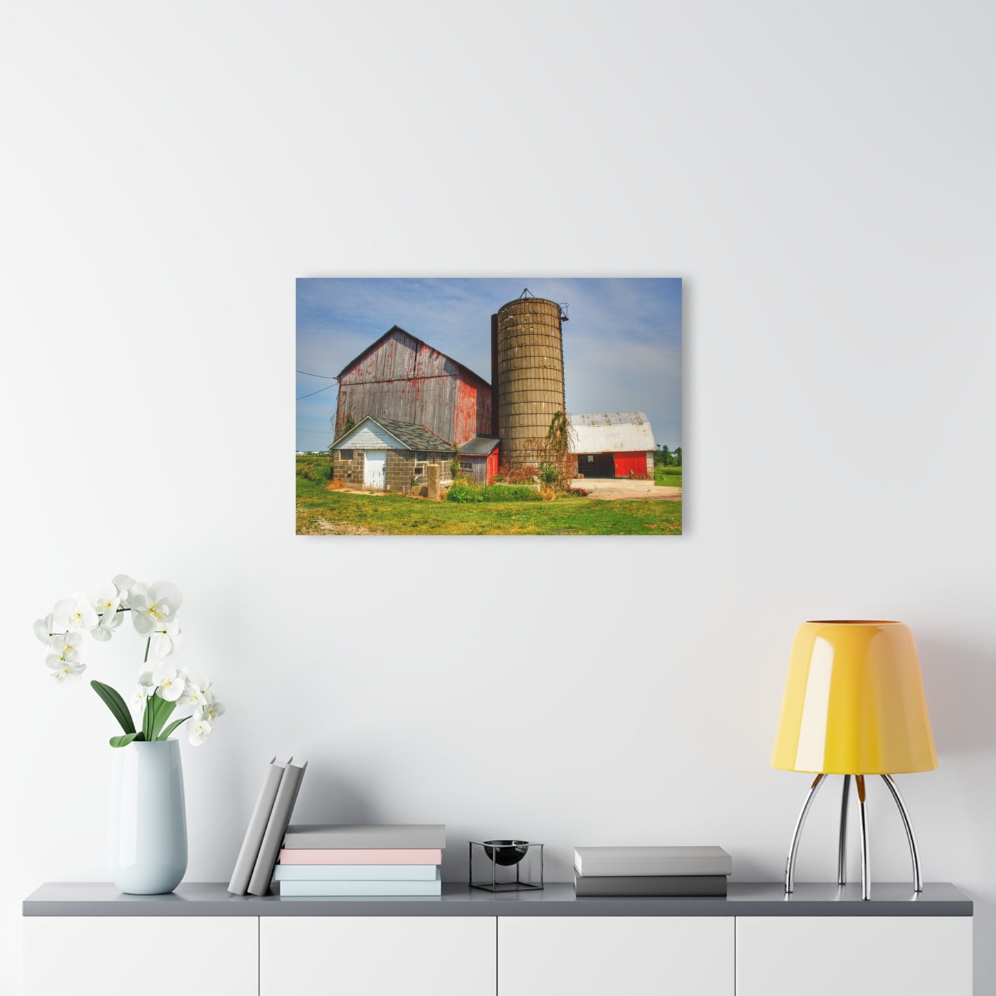 Barn Boutique Modern Farmhouse Acrylic Wall Print| Marlette Road Red III