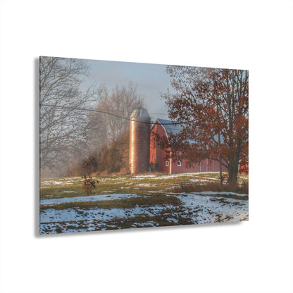 U R There Photography Vienna Road Red Rustic Farmhouse Acrylic Wall Print