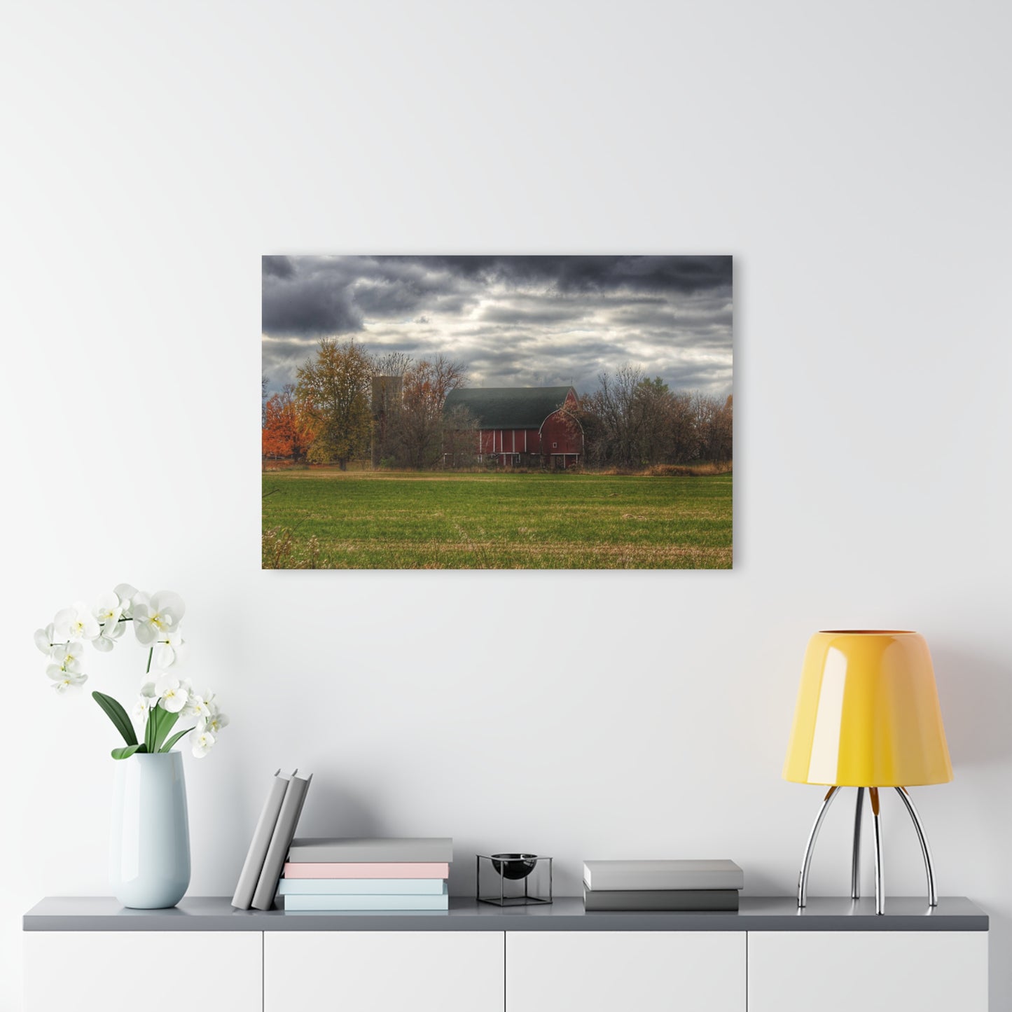 U R There Photography Booth Road Hidden Red I Rustic Farmhouse Acrylic Wall Print