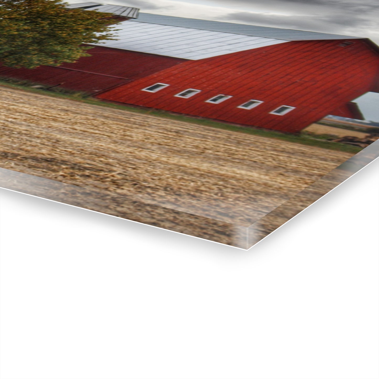 U R There Photography Wadsworth Road Red Rustic Farmhouse Acrylic Wall Print