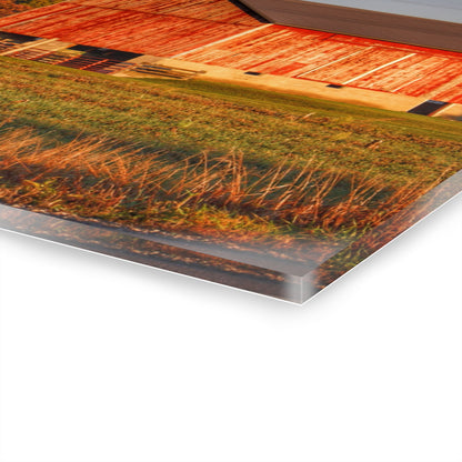 U R There Photography Lake Pleasant Corral Red II Rustic Farmhouse Acrylic Wall Print