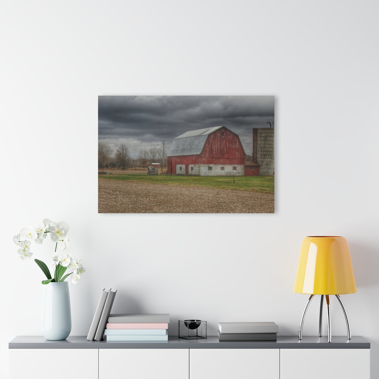 U R There Photography Murray Road Red Rustic Farmhouse Acrylic Wall Print