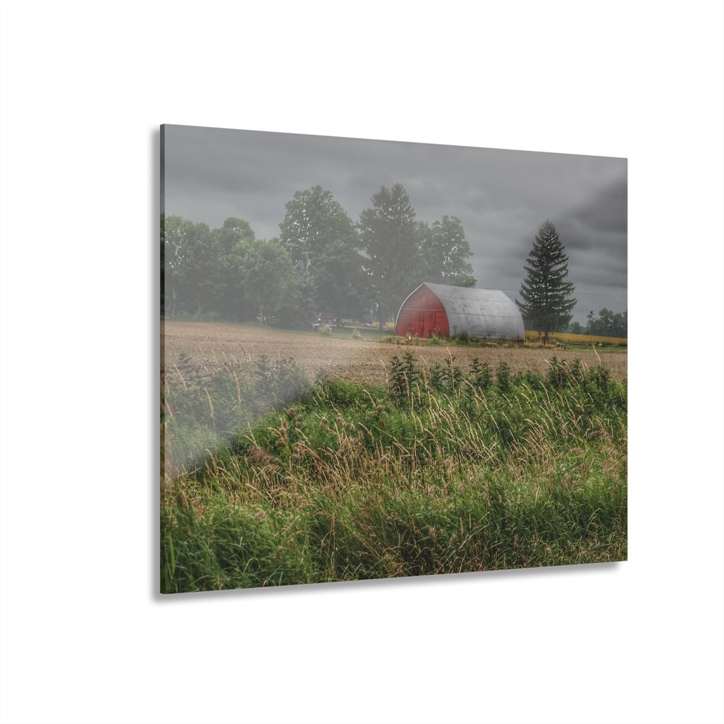 U R There Photography Mayville Road Red Quonset Rustic Farmhouse Acrylic Wall Print