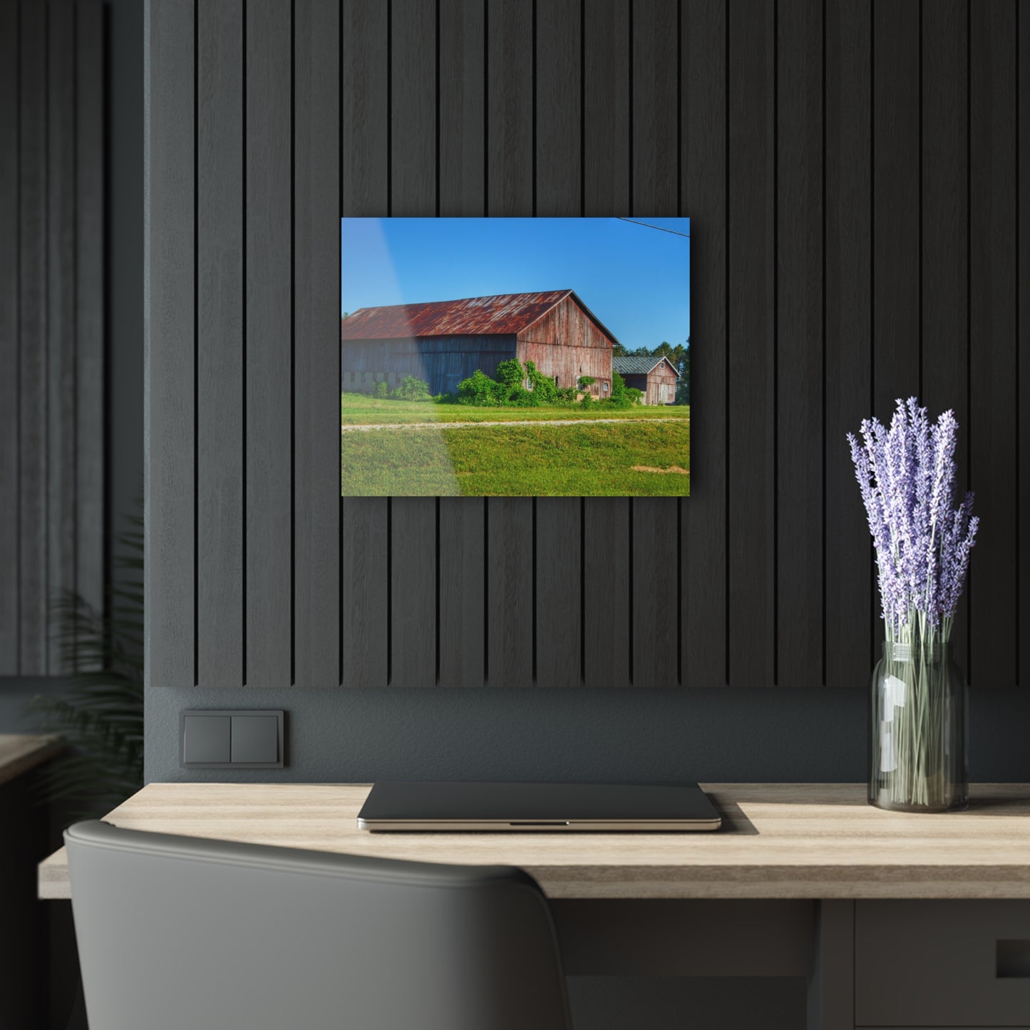 U R There Photography Otisville Rusted Reds Rustic Farmhouse Acrylic Wall Print
