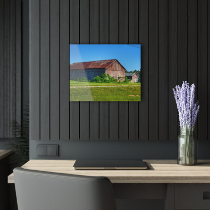 U R There Photography Otisville Rusted Reds Rustic Farmhouse Acrylic Wall Print