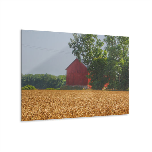 U R There Photography Tubspring Road Hidden Red Rustic Farmhouse Acrylic Wall Print