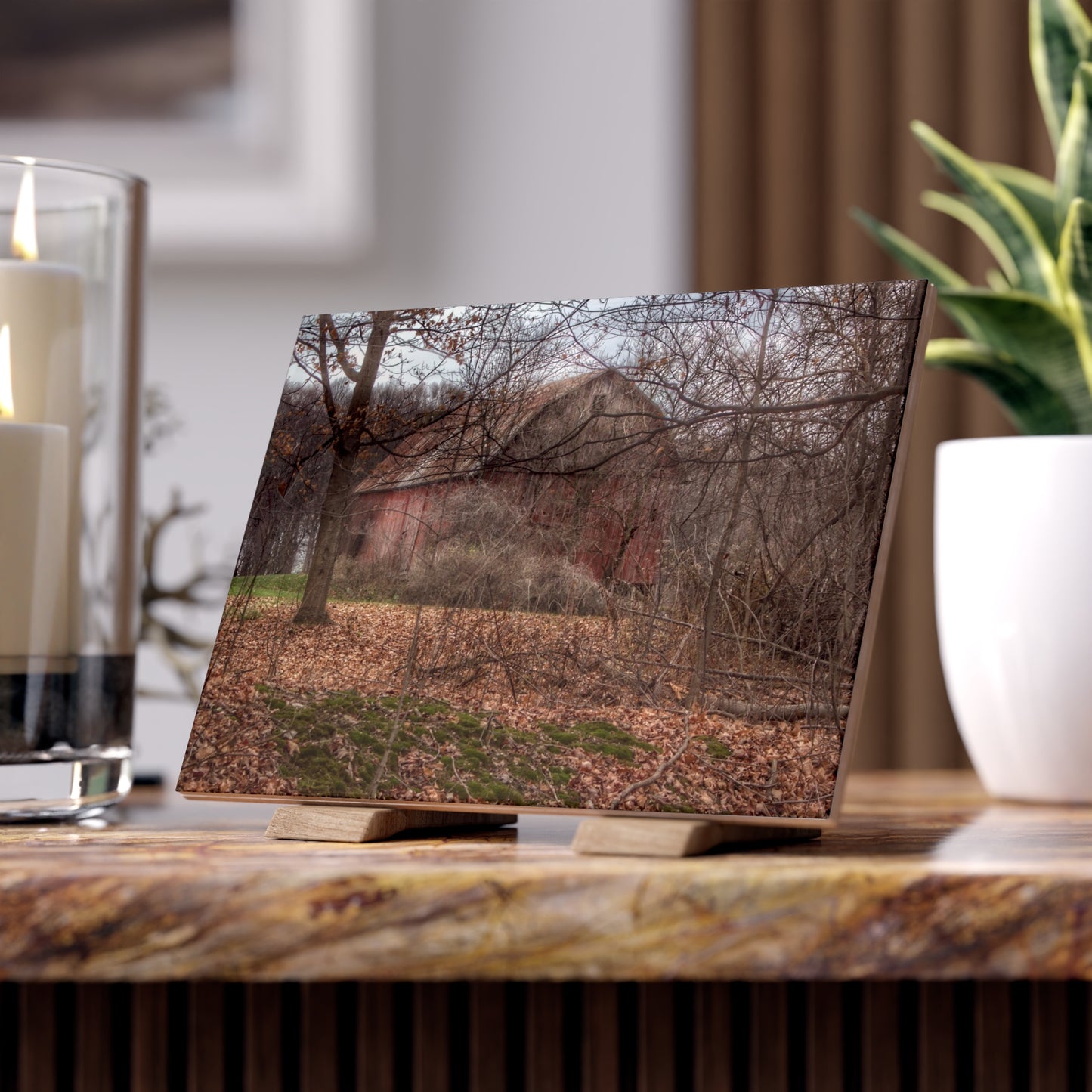 Rustic Farmhouse Wall Tile featuring Mayville Hidden Barn II