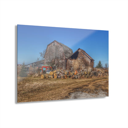 U R There Photography Dutcher Road Grey Rustic Farmhouse Acrylic Wall Print