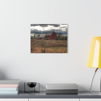U R There Photography Booth Road Cow Barn II Rustic Farmhouse Acrylic Wall Print