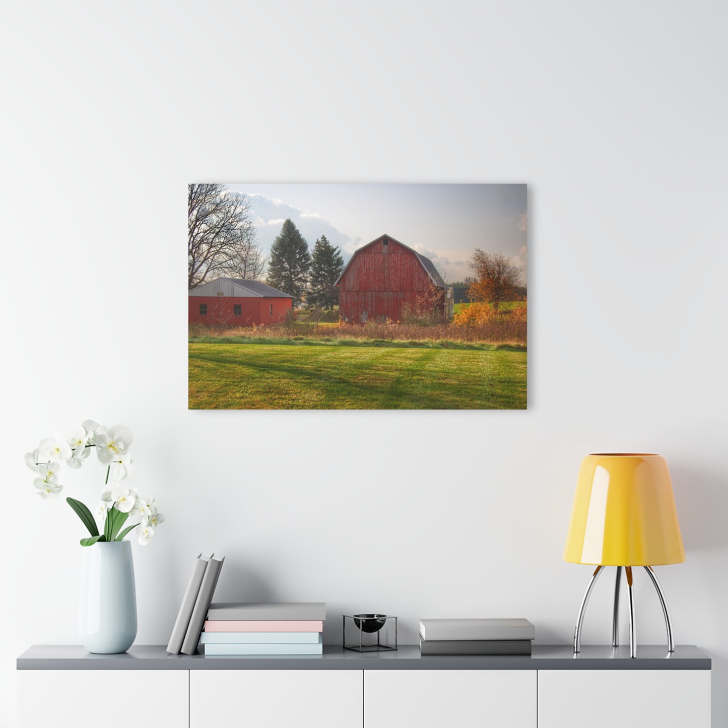 U R There Photography Invitational Drive Red Rustic Farmhouse Acrylic Wall Print
