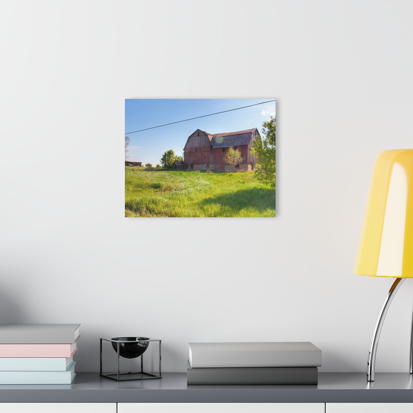 U R There Photography Leslie Road Red I Rustic Farmhouse Acrylic Wall Print