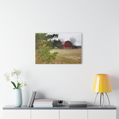 U R There Photography Hidden Millington Road Red Rustic Farmhouse Acrylic Wall Print