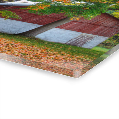 U R There Photography M-25 Red Rustic Farmhouse Acrylic Wall Print