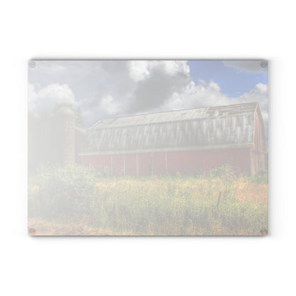 U R There Photography Shelby Red I Rustic Farmhouse Tempered-Glass Cutting Board