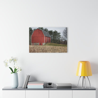 U R There Photography Fostoria Road Standing Man Red Rustic Farmhouse Acrylic Wall Print