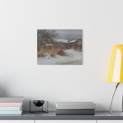 U R There Photography Midwinter Red Rustic Farmhouse Acrylic Wall Print