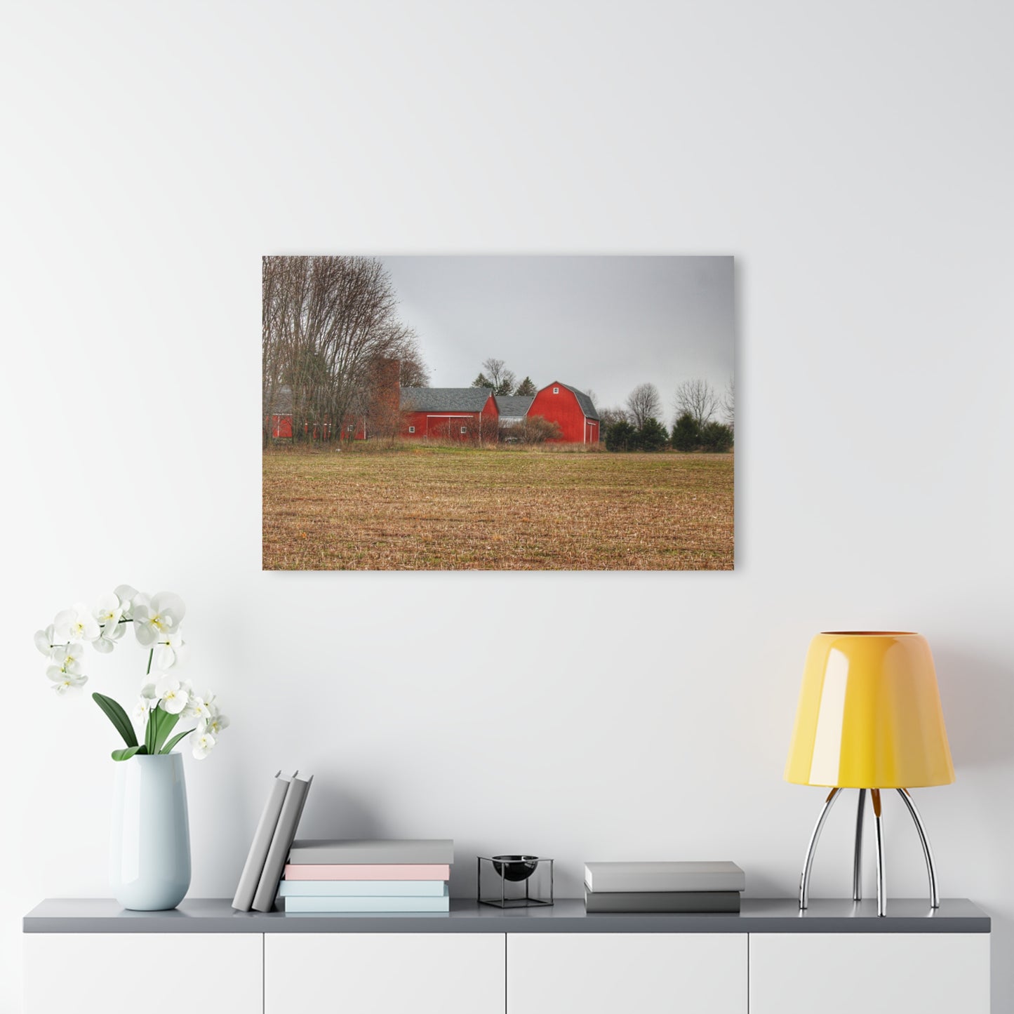 U R There Photography Kidder Road Reds Rustic Farmhouse Acrylic Wall Print