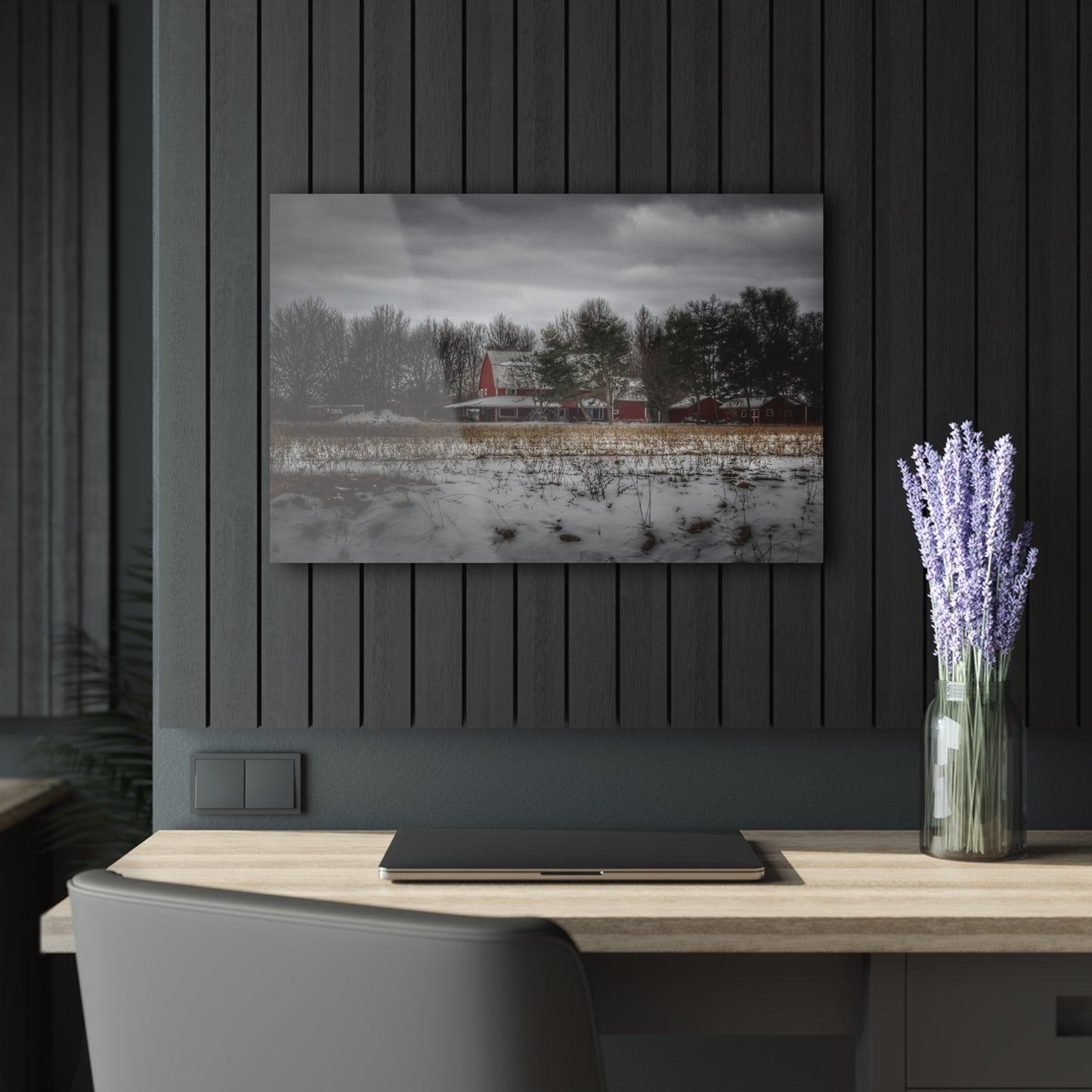 U R There Photography Across the Field in Thornville Rustic Farmhouse Acrylic Wall Print
