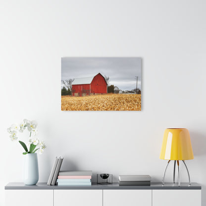 U R There Photography Jones Road Red Rustic Farmhouse Acrylic Wall Print