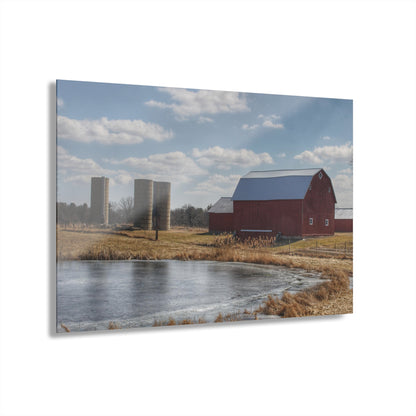 U R There Photography Fisher Road Red Rustic Farmhouse Acrylic Wall Print