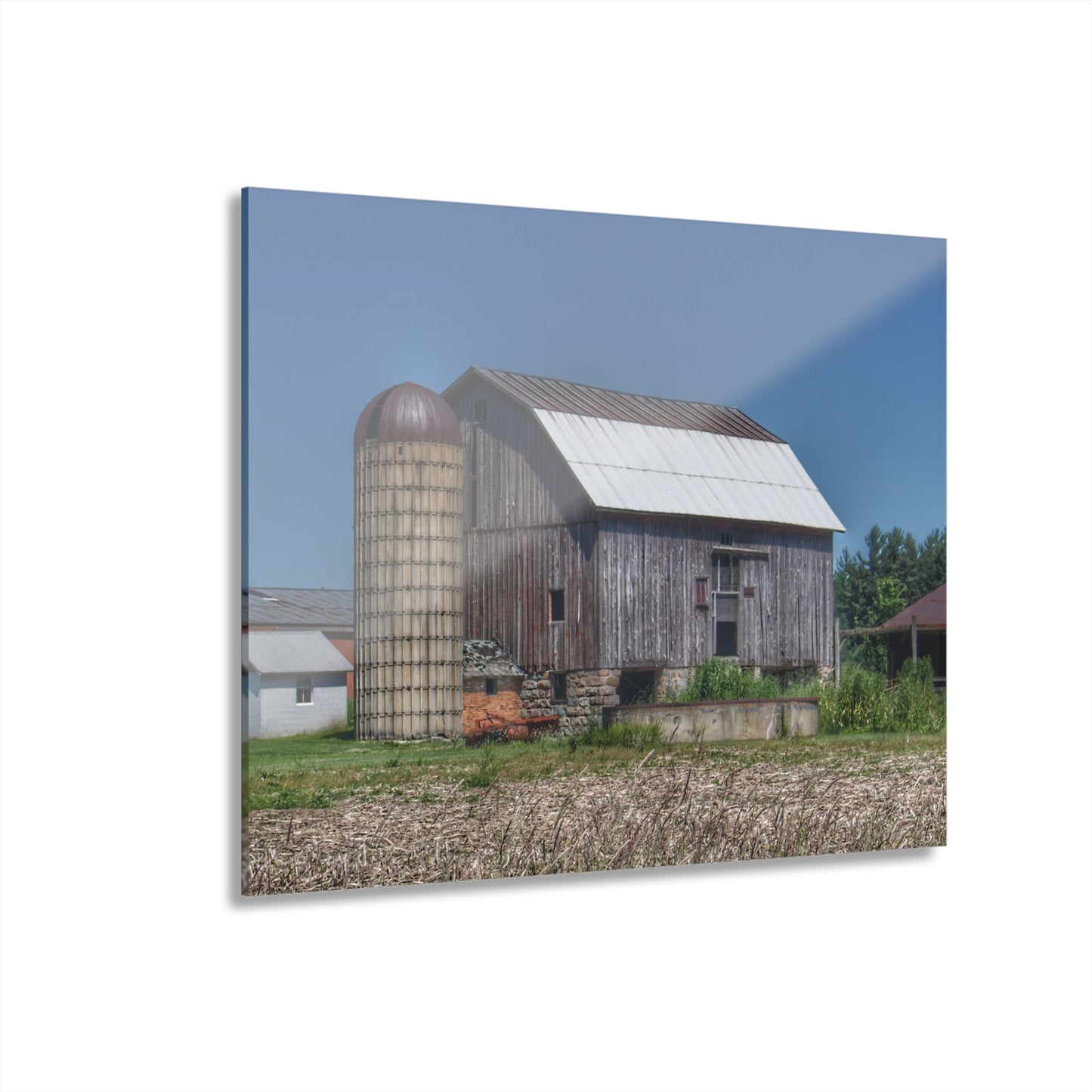 U R There Photography Millington Road Grey Rustic Farmhouse Acrylic Wall Print