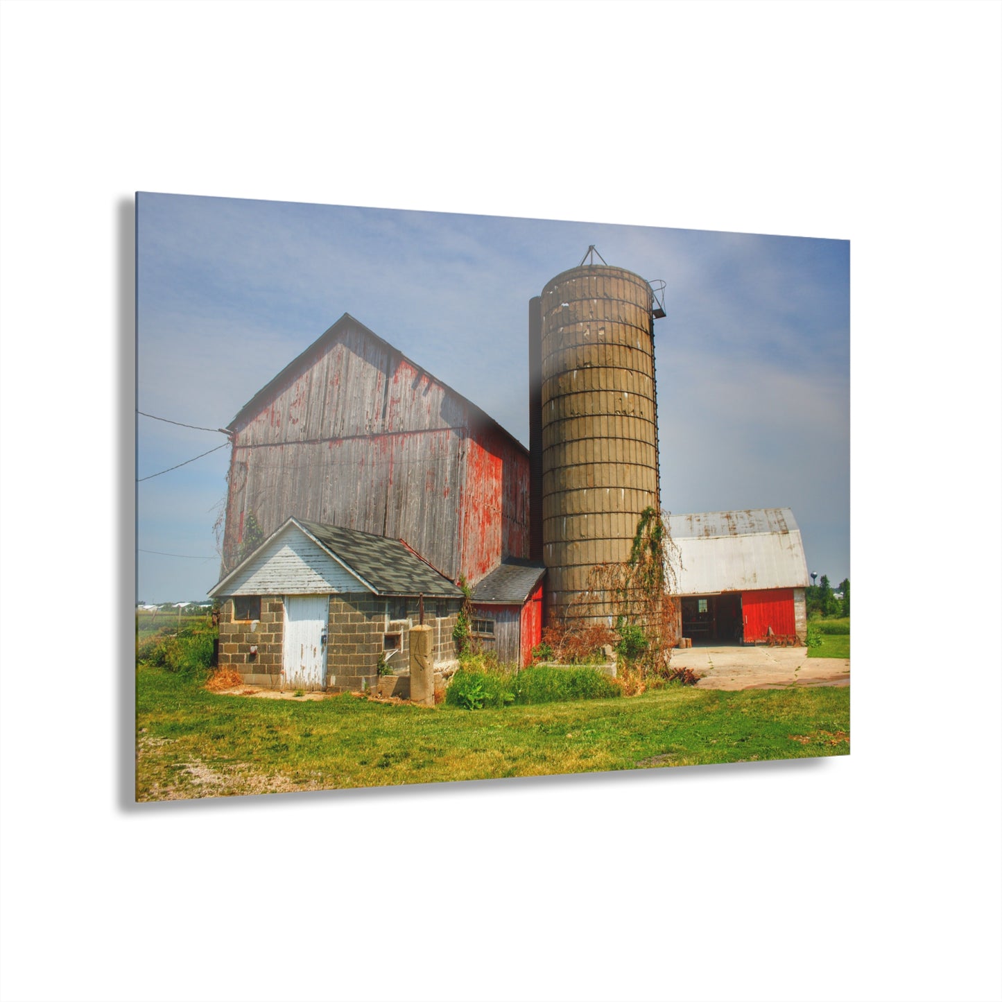 Barn Boutique Modern Farmhouse Acrylic Wall Print| Marlette Road Red III