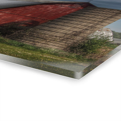 U R There Photography McDowell Road Red Rustic Farmhouse Acrylic Wall Print