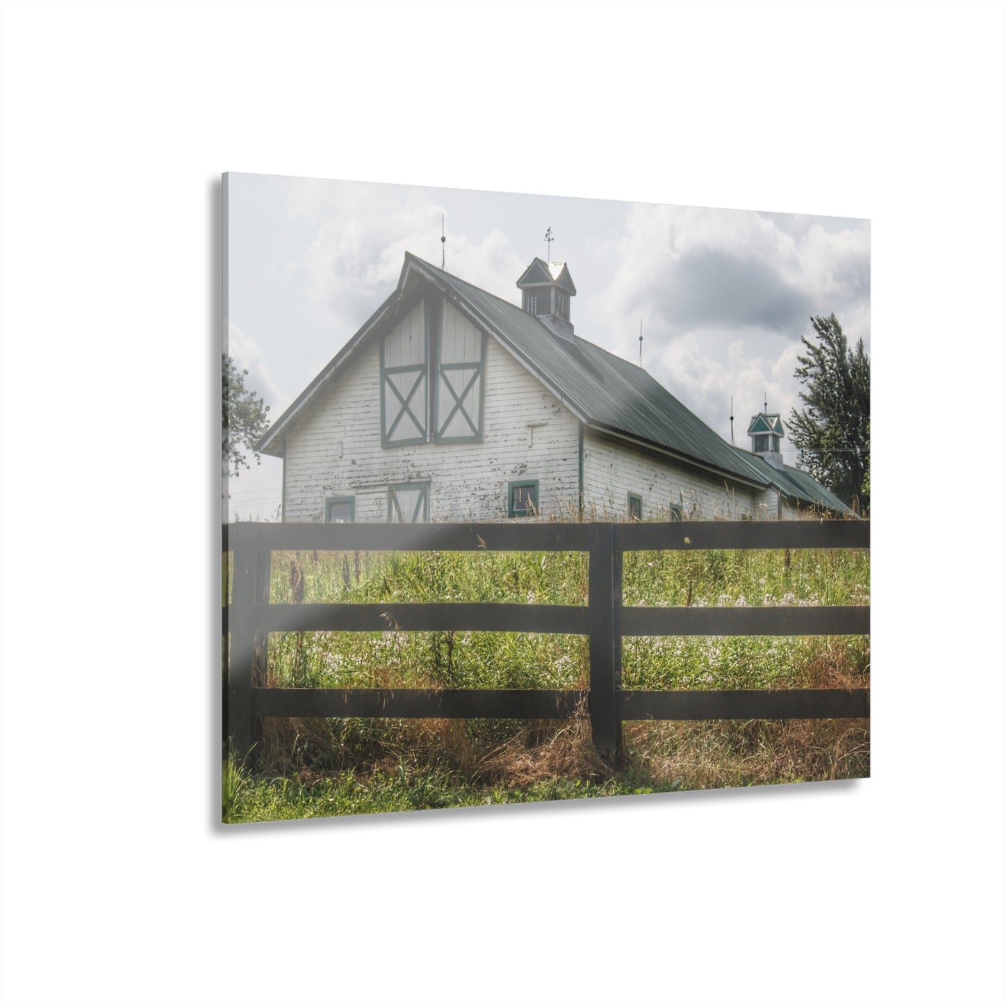 U R There Photography Sutton Road White Rustic Farmhouse Acrylic Wall Print