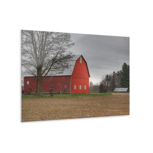 U R There Photography South Summers Road Star Barn Rustic Farmhouse Acrylic Wall Print