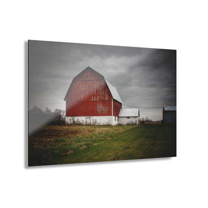 U R There Photography Mills Road Red II Rustic Farmhouse Acrylic Wall Print