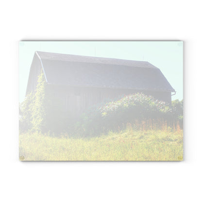 U R There Photography North Lake Pleasant Road Old Grey Rustic Farmhouse Tempered-Glass Cutting Board
