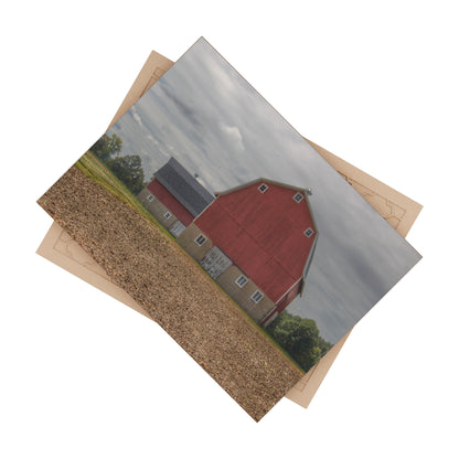 U R There Photography Cade Road Red I Rustic Farmhouse Decorative Ceramic Tile