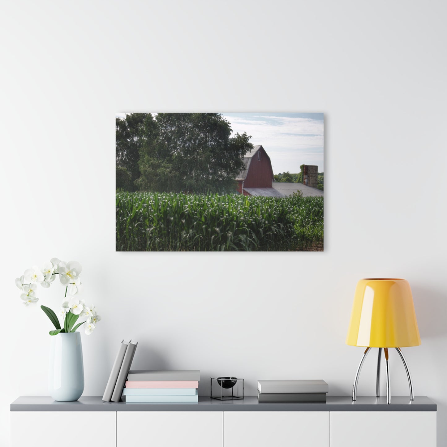 U R There Photography Above the Corn on Piersonville Road III Rustic Farmhouse Acrylic Wall Print