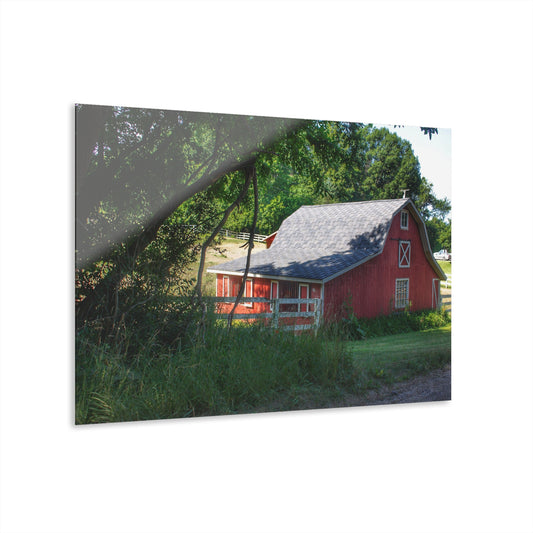 U R There Photography Davis Lake Road Little Red Rustic Farmhouse Acrylic Wall Print