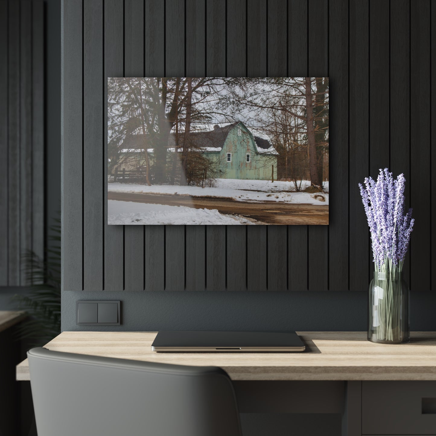 U R There Photography Hunters Creek Meadow Green Rustic Farmhouse Acrylic Wall Print