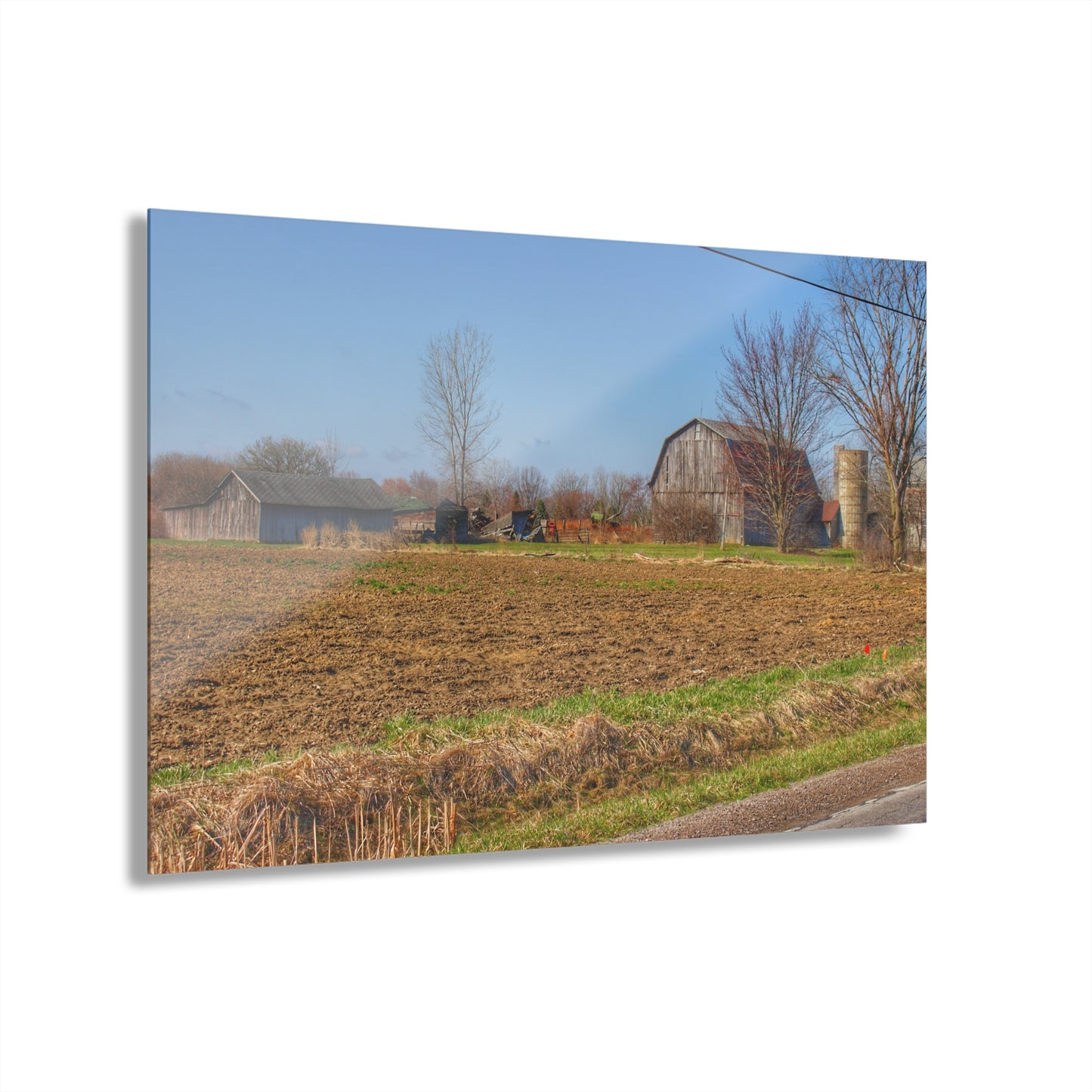 U R There Photography Stanley Road Greys Rustic Farmhouse Acrylic Wall Print
