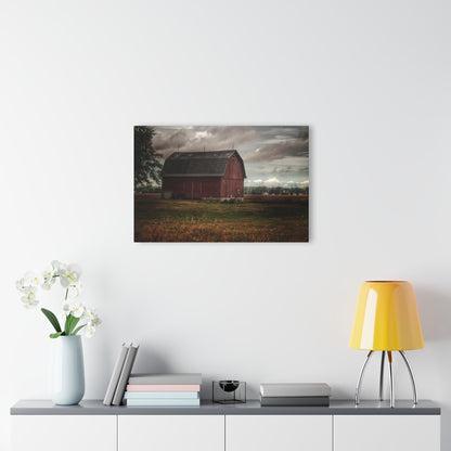 U R There Photography Fairgrove-Deckerville Red Rustic Farmhouse Acrylic Wall Print