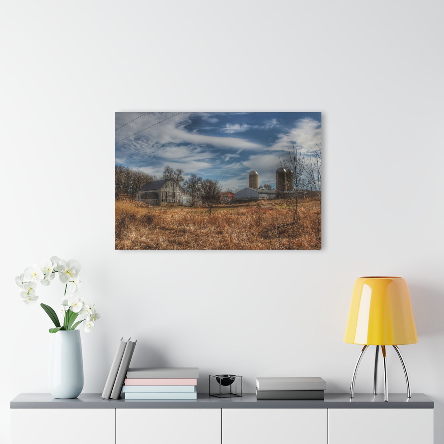 U R There Photography Newark Road White II Rustic Farmhouse Acrylic Wall Print