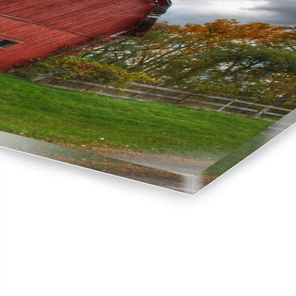 U R There Photography Hegal Road Old Red II Rustic Farmhouse Acrylic Wall Print