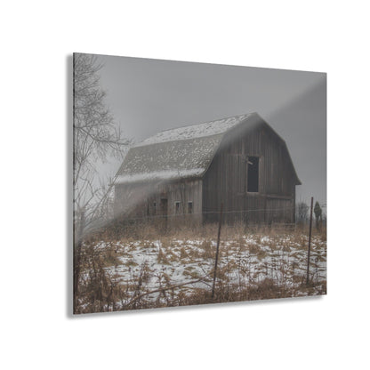 U R There Photography South Kirk Road Grey Rustic Farmhouse Acrylic Wall Print