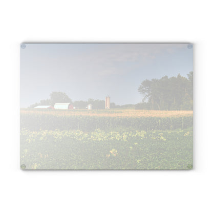 Barn Boutique Rustic Tempered-Glass Cutting Board| Across the Field in Clifford