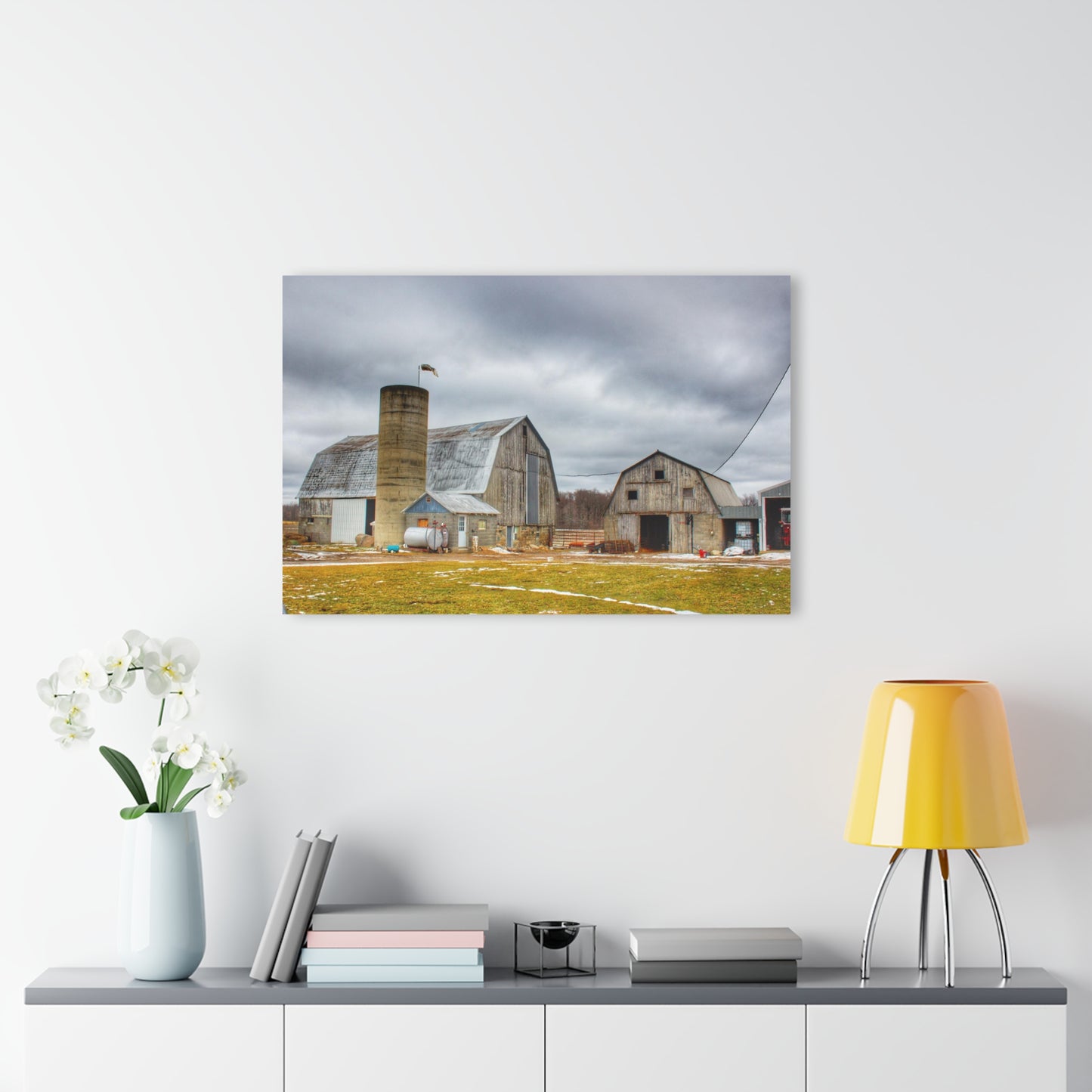 U R There Photography Chapman Greys Rustic Farmhouse Acrylic Wall Print