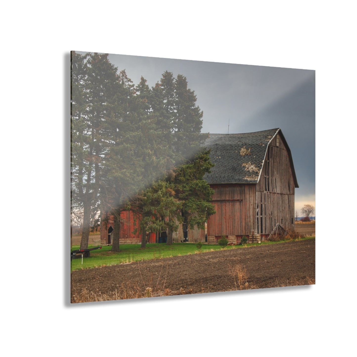 U R There Photography Owendale Red Rustic Farmhouse Acrylic Wall Print