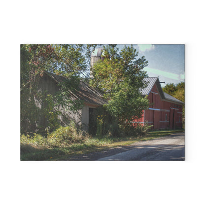 U R There Photography Bordman Roadside Buddies II Rustic Farmhouse Tempered-Glass Cutting Board